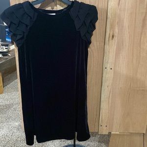 Girl black velvet dress